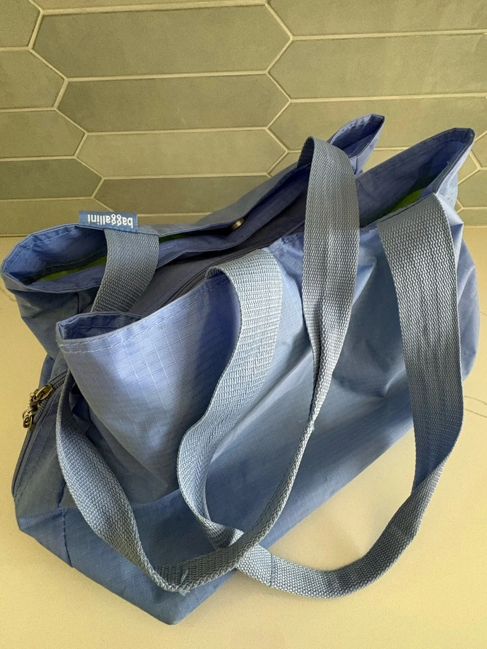 Baggallini Carryall Expandable Packable Tote Bag (Cornflower / Ice Blue